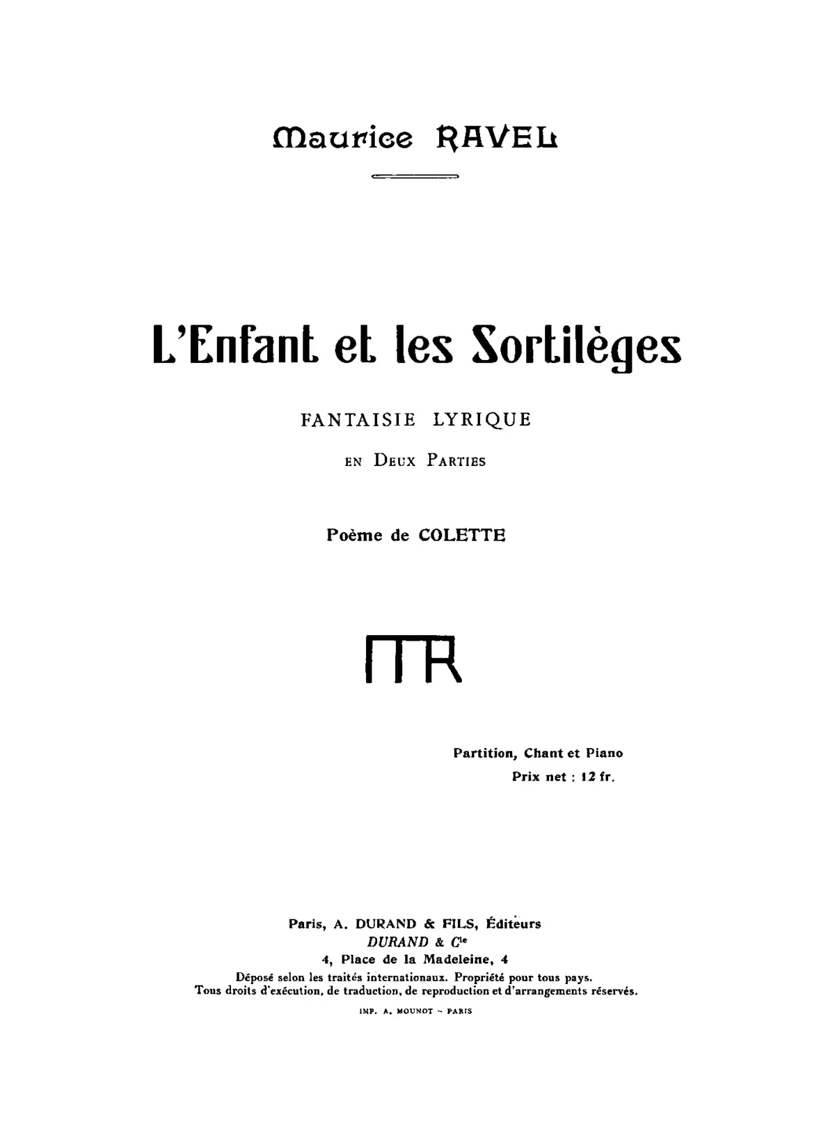 L'Enfant et les Sortilèges - Page 1