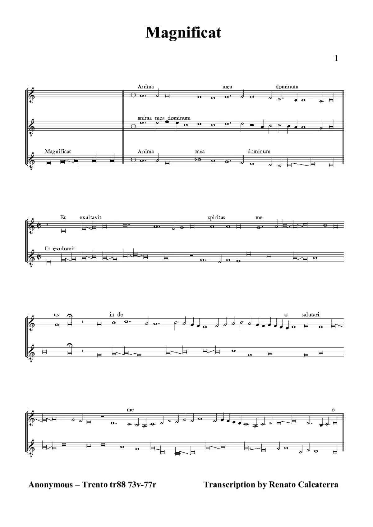 Magnificat III - Page 1