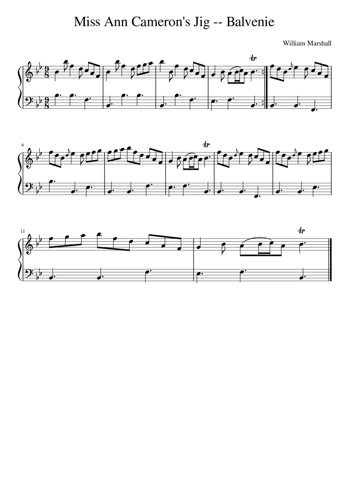 Miss Ann Cameron's Jig -- Balvenie - Page 1