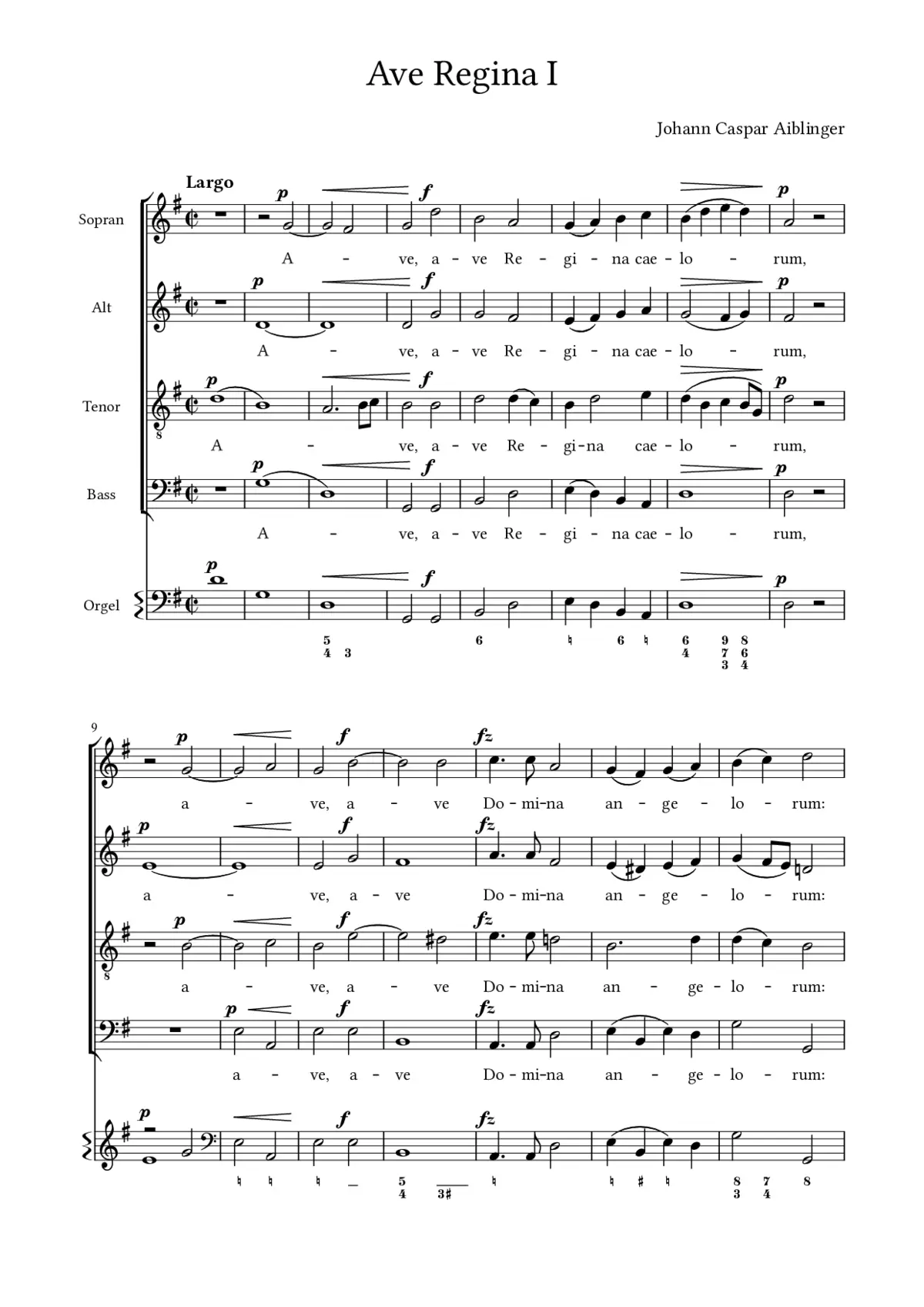 Ave Regina I - Page 1