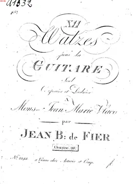 12 Walzes pour la Guitare seul