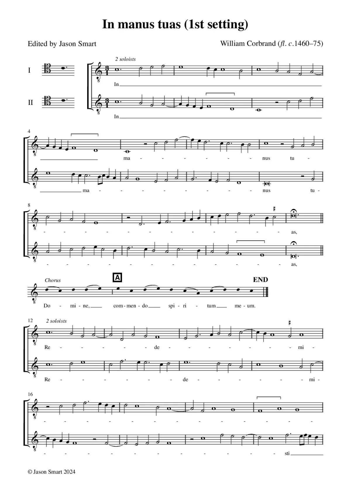 In manus tuas (1st setting) - Page 1