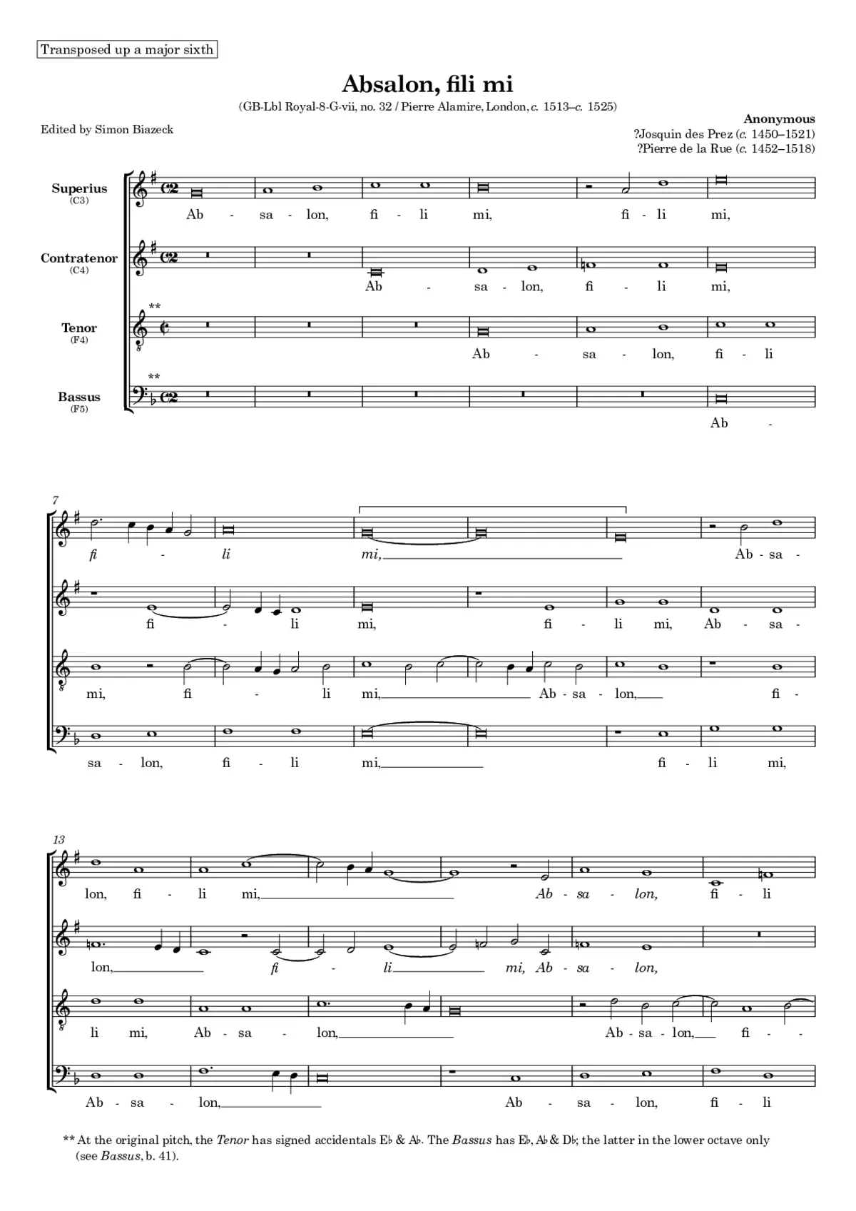 Absalon, fili mi - Page 1