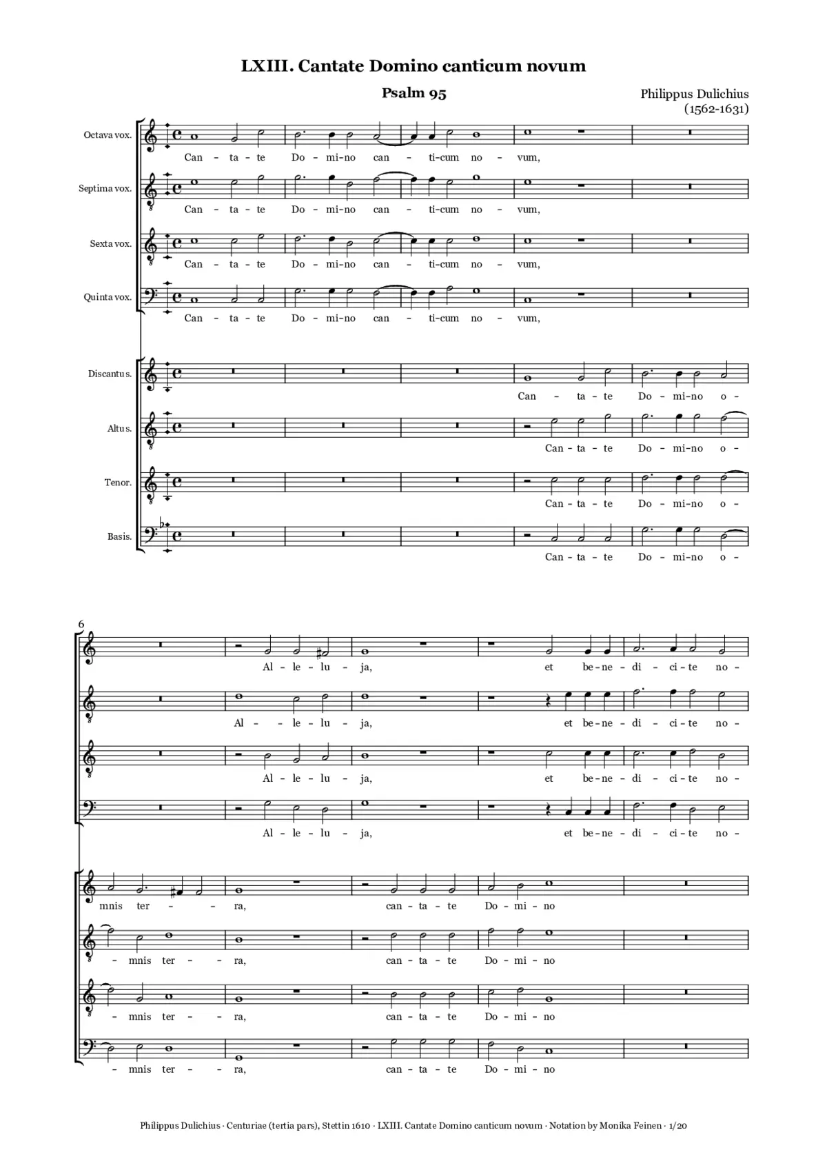 Cantate Domino canticum novum - Page 1