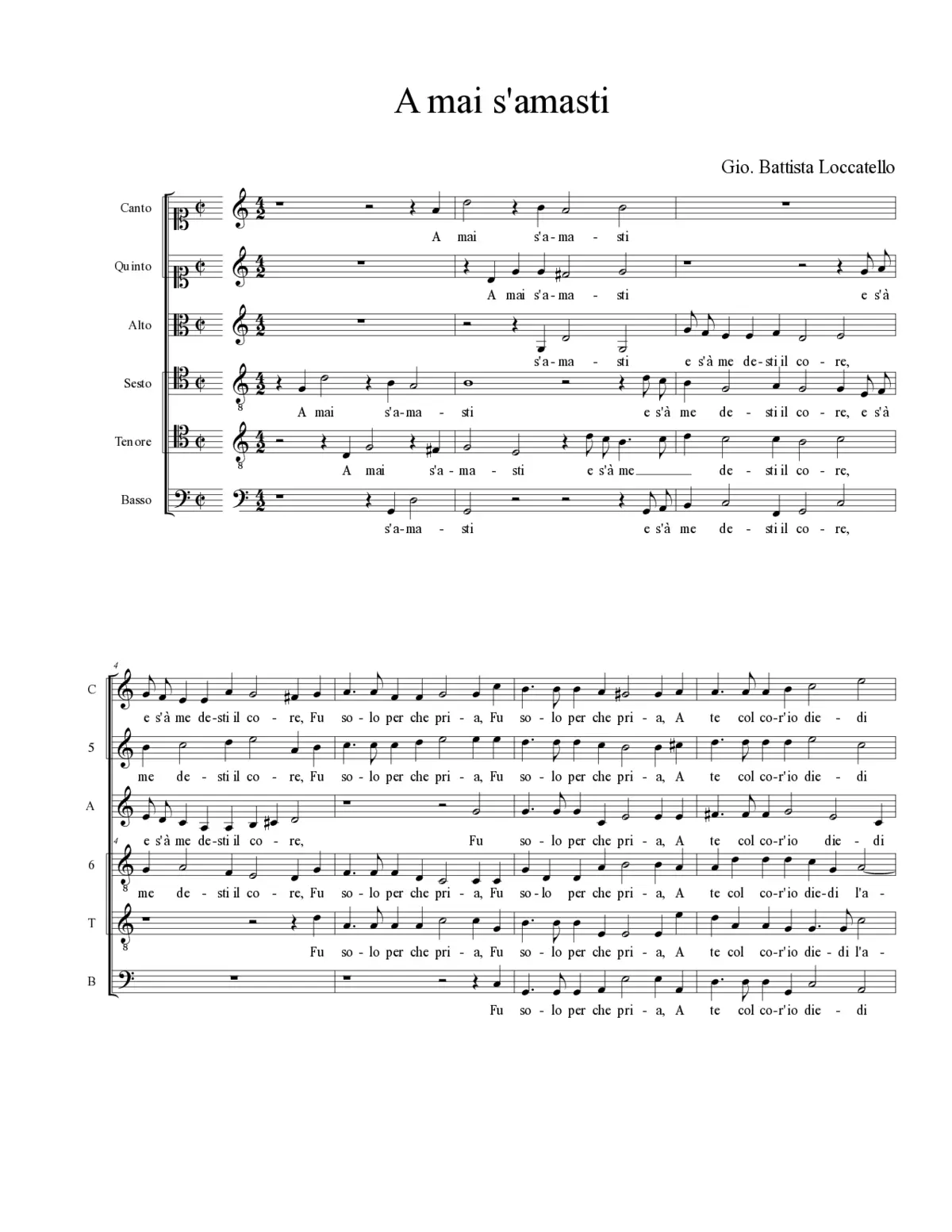 A mai s'amasti - Page 1