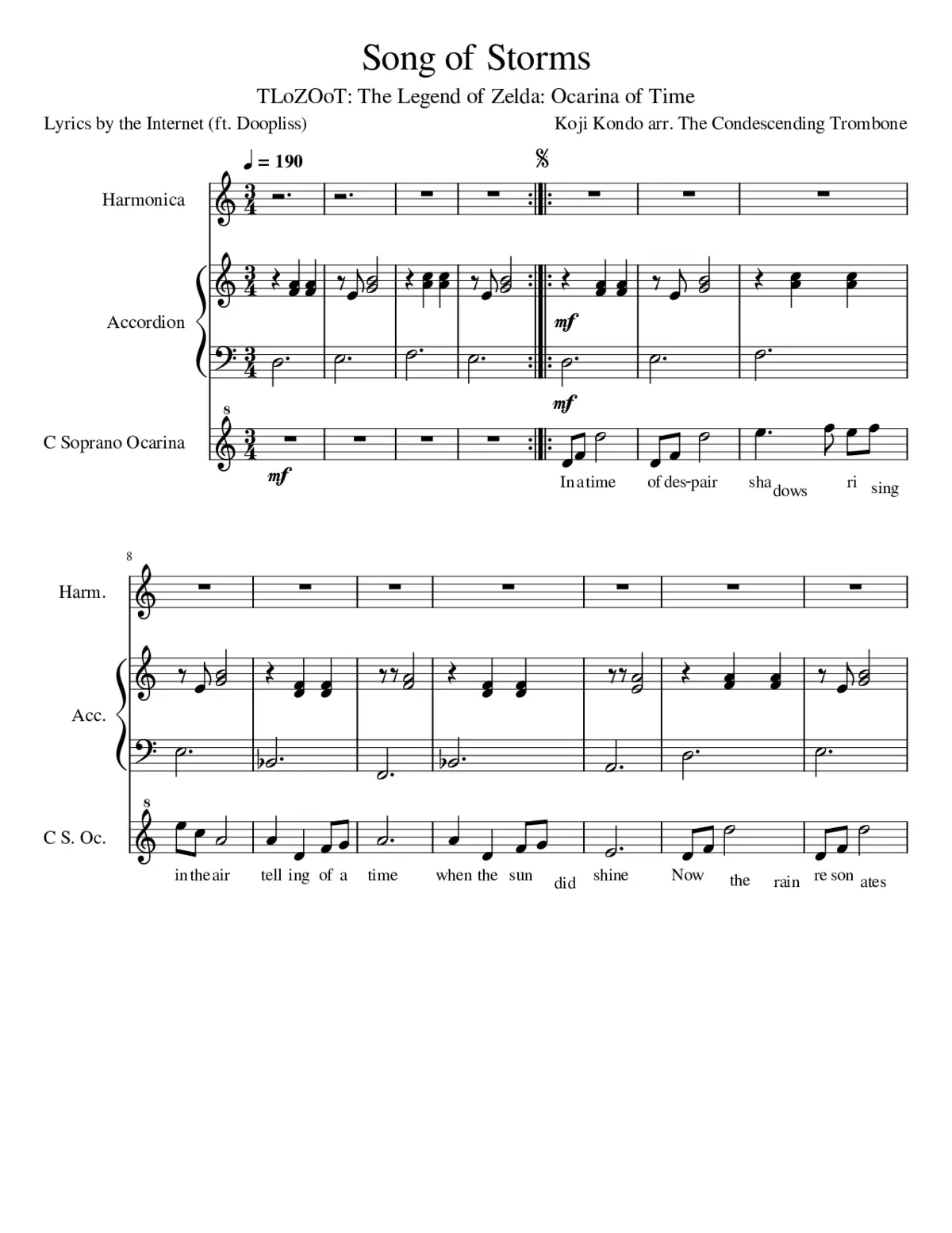 Song of Storms - Page 1