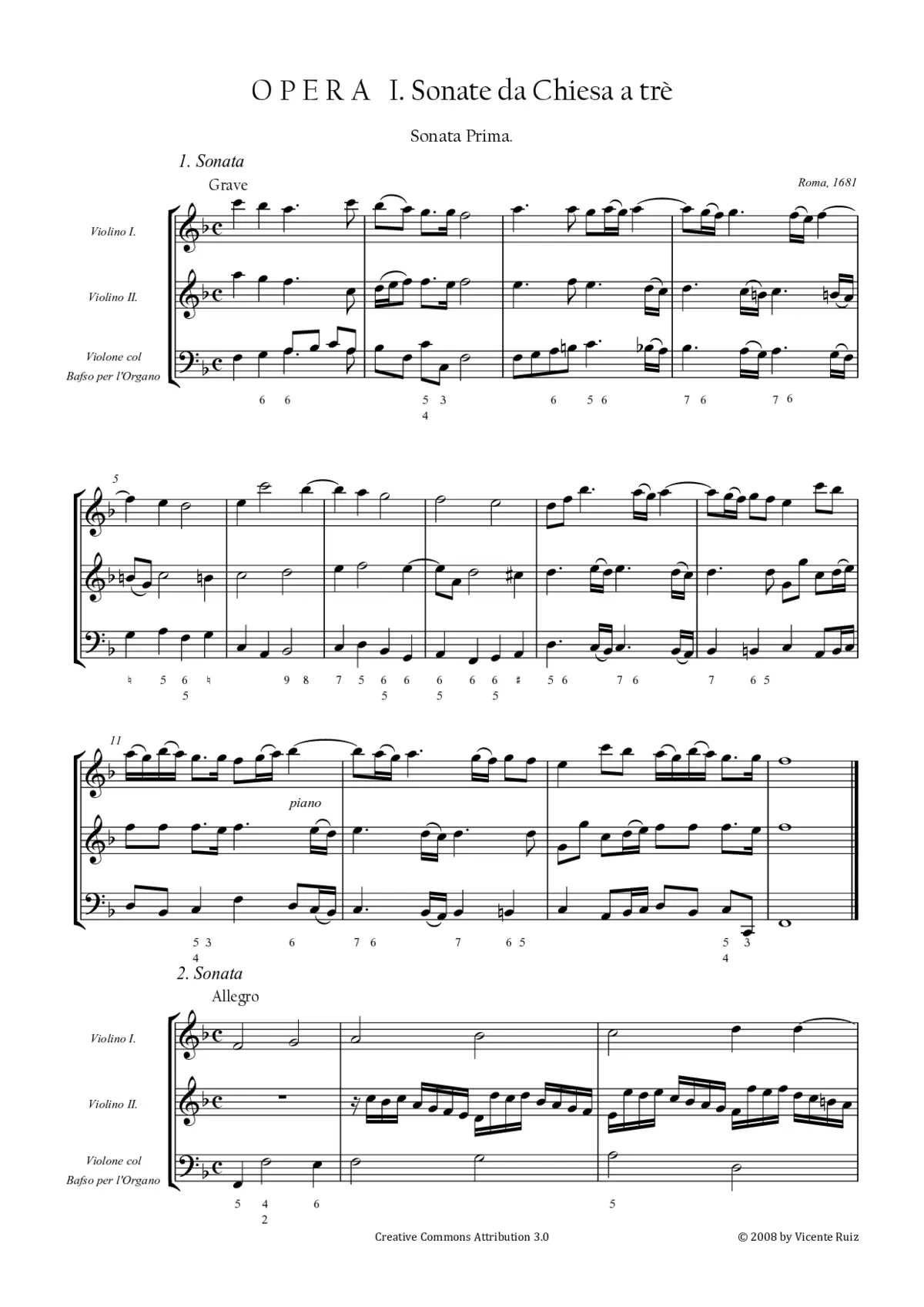 Trio Sonata in F major - Page 1