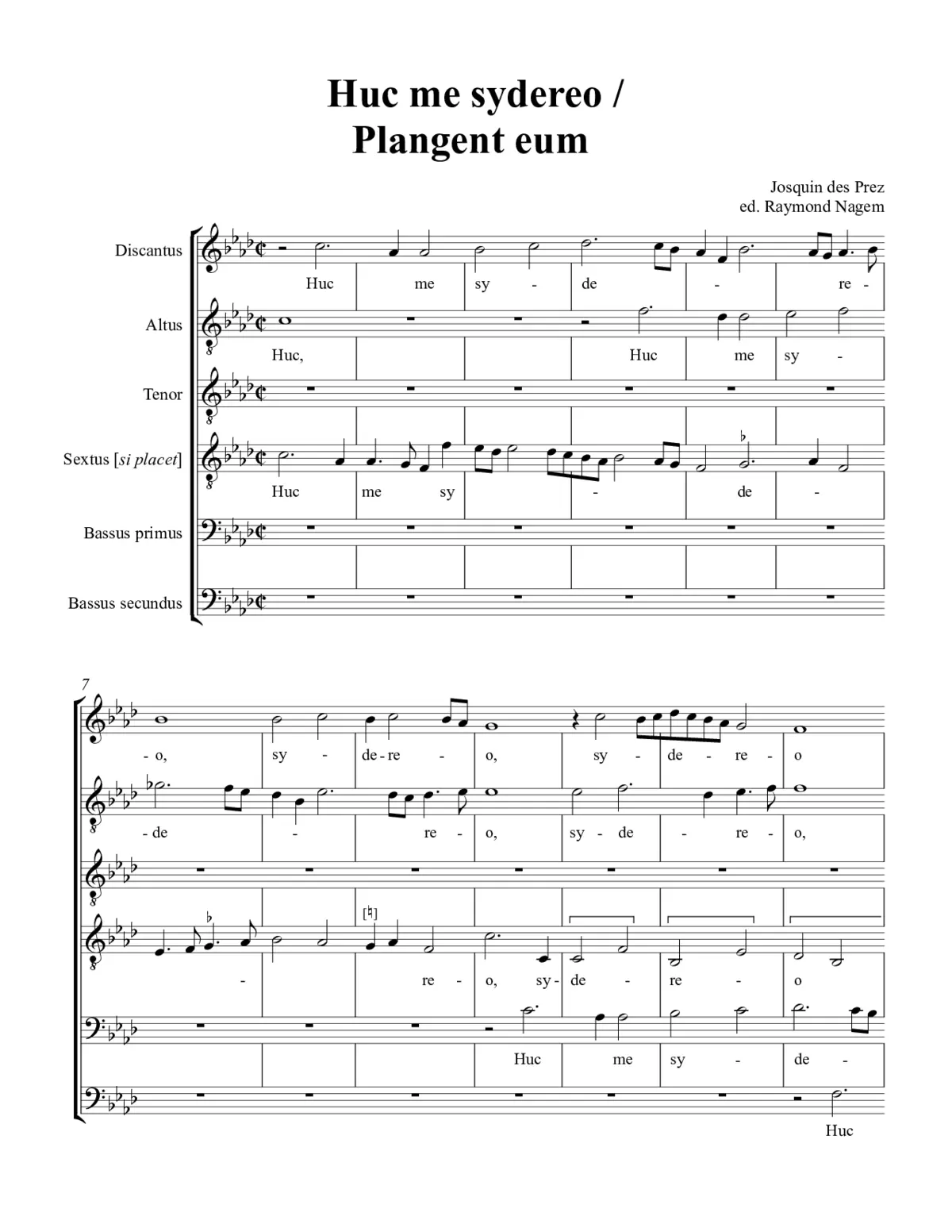 Huc me sydereo / Plangent eum - Page 1