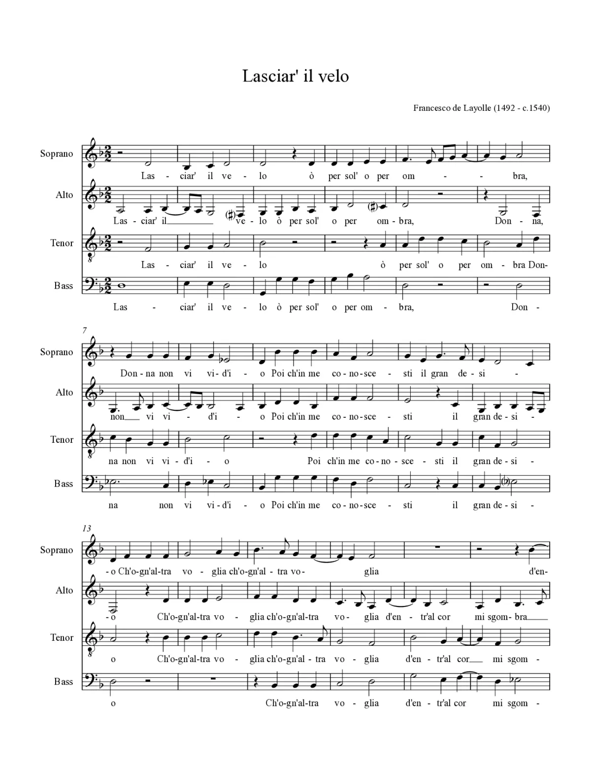 Lasciar' il velo - Page 1