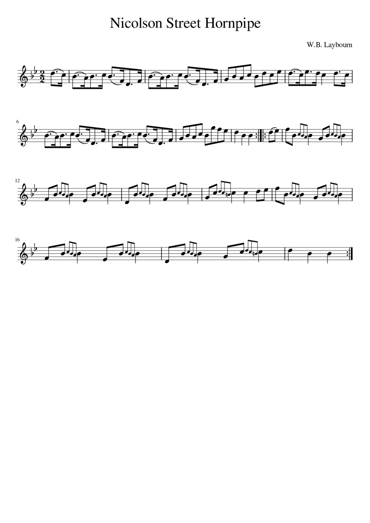 NICOLSON STREET HORNPIPE - Page 1