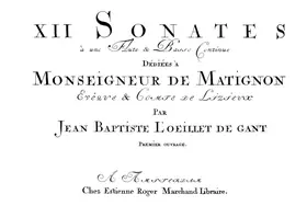 XII Sonates à une flûte & basse-continue