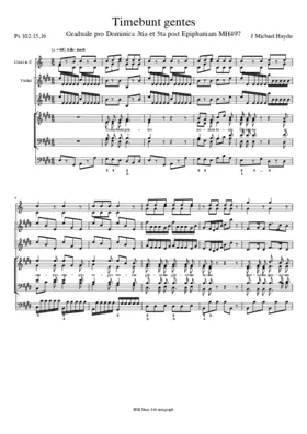 Timebunt gentes, MH 497