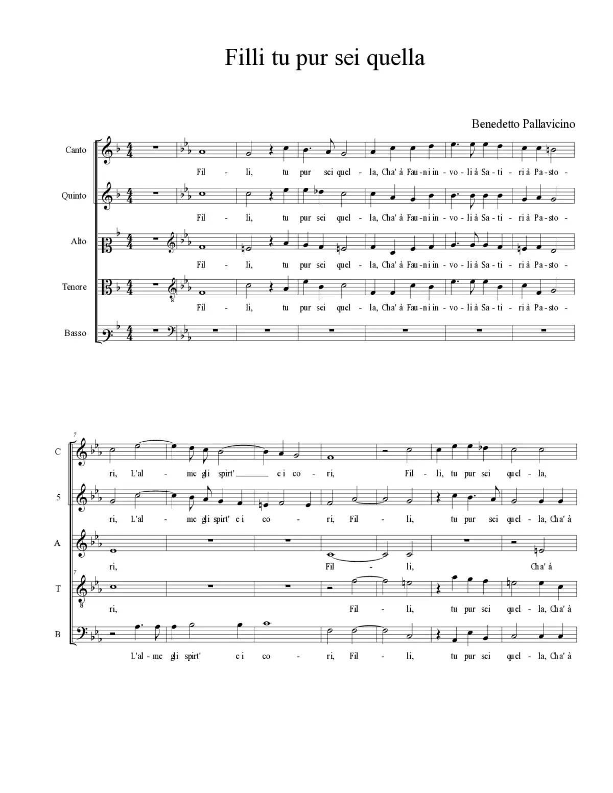 Filli tu pur sei quella - Page 1