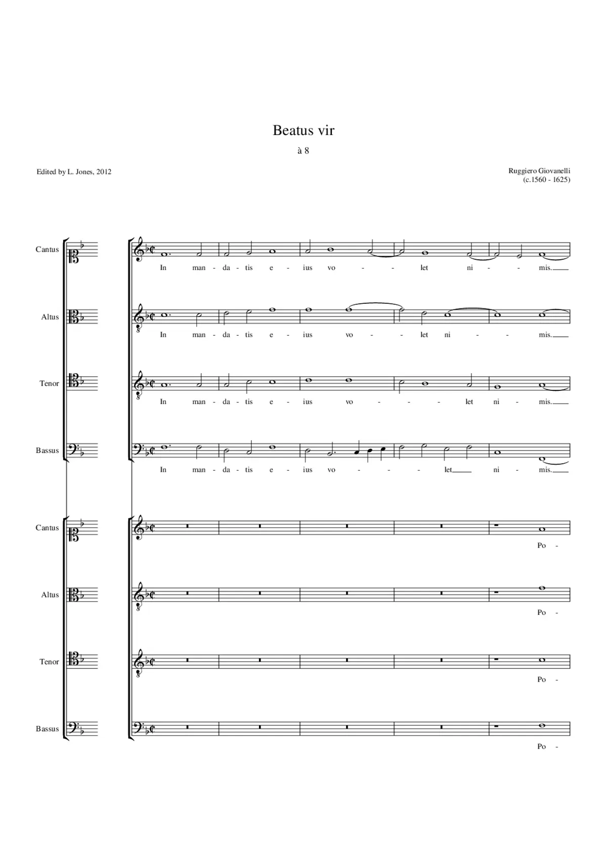 Beatus vir qui timet Dominum - Page 1