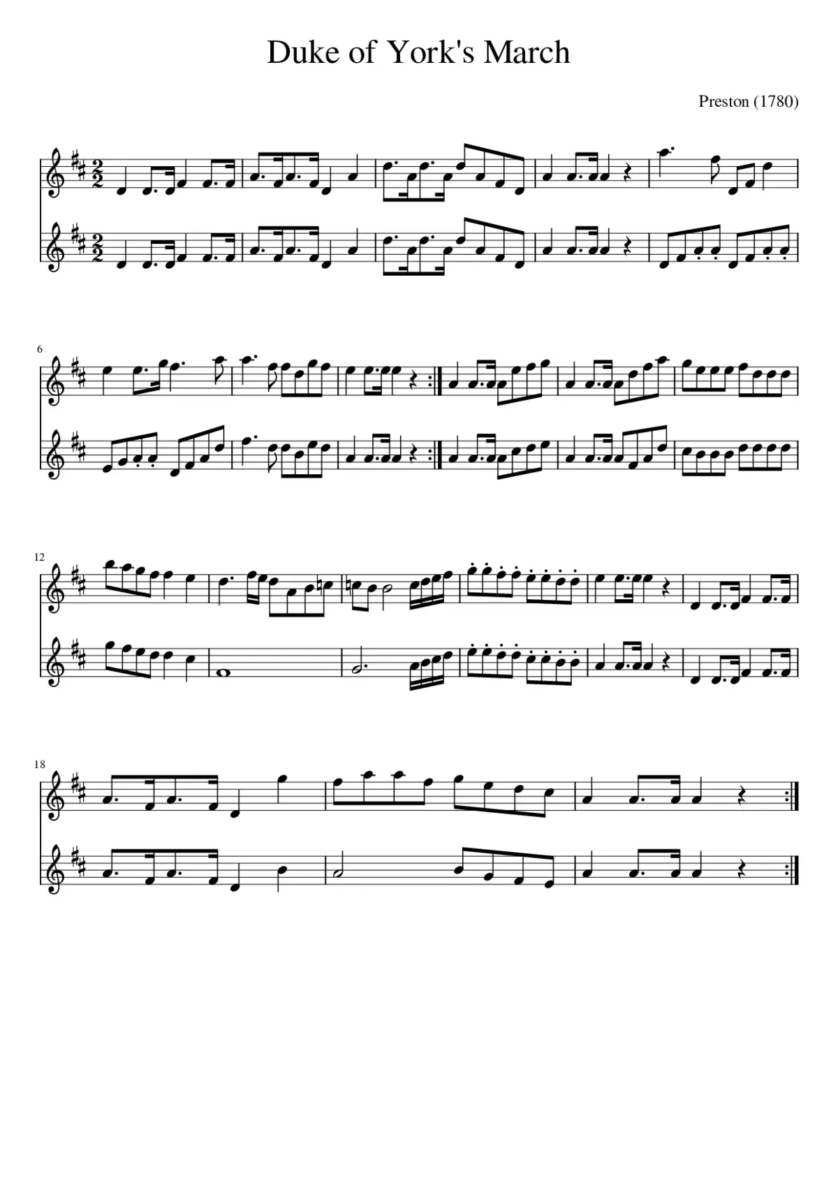 Duke of York's March - Page 1