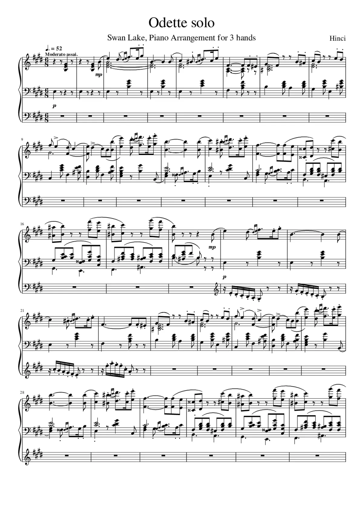 Swan Lake (ballet) Op.20 - Page 1