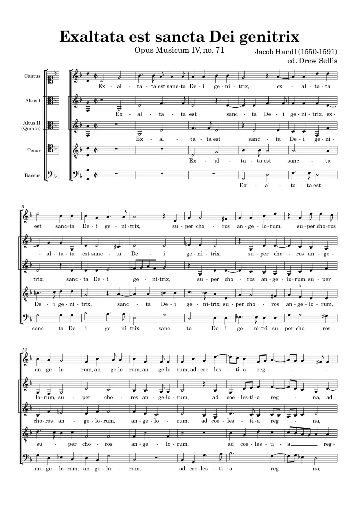 Exaltata est sancta Dei genitrix - Page 1
