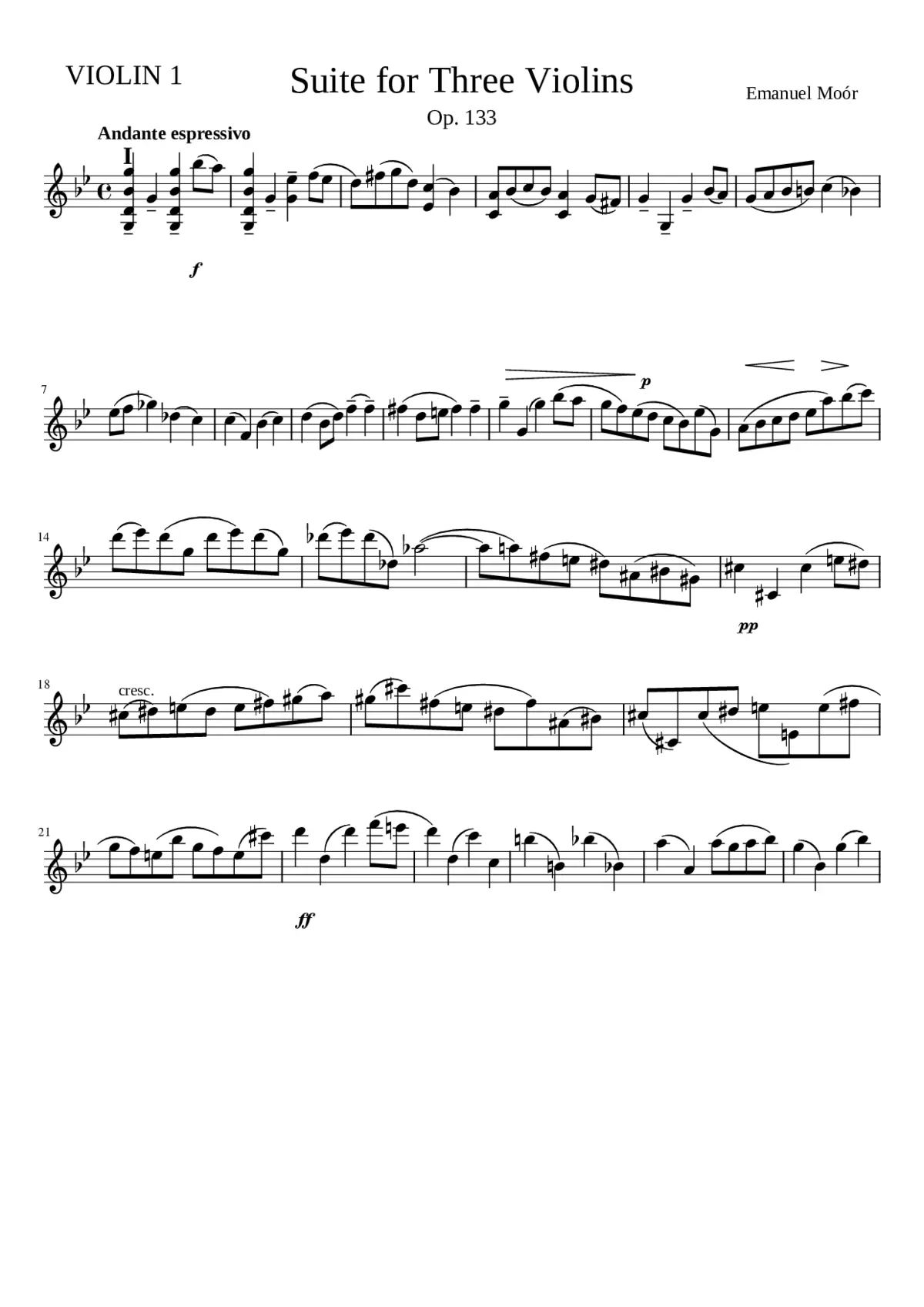 Suite for 3 Violins Op.133 - Page 1