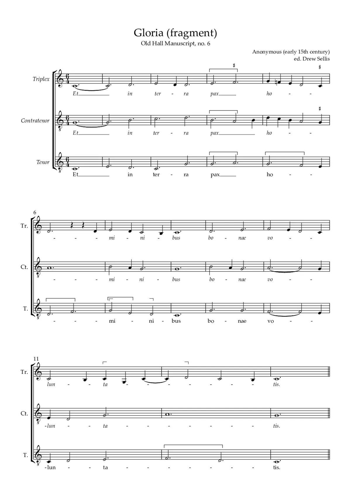 Gloria, Old Hall 5 - Page 1
