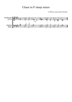 Single chant in F sharp minor