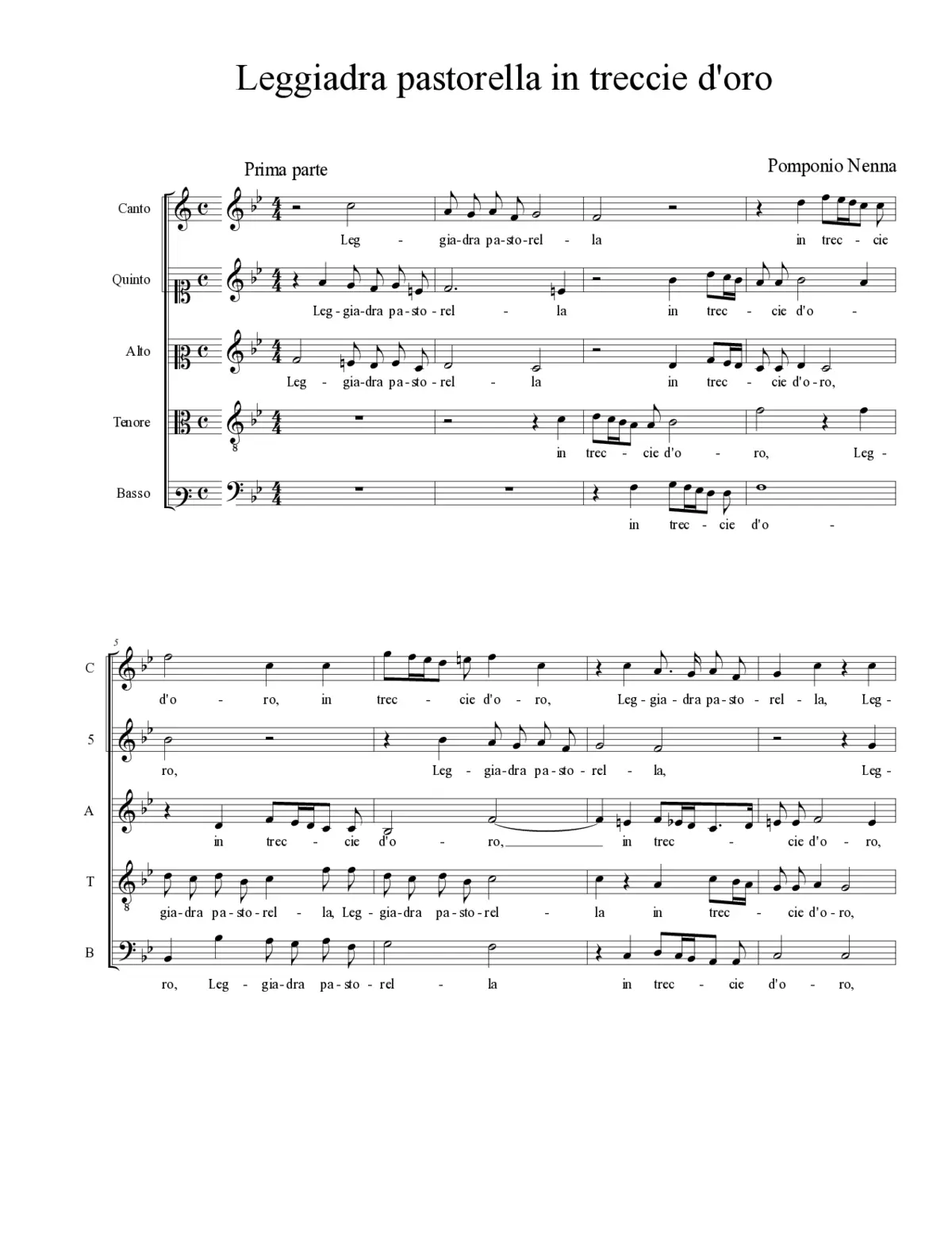 Leggiadra pastorella in treccie d'oro - Page 1