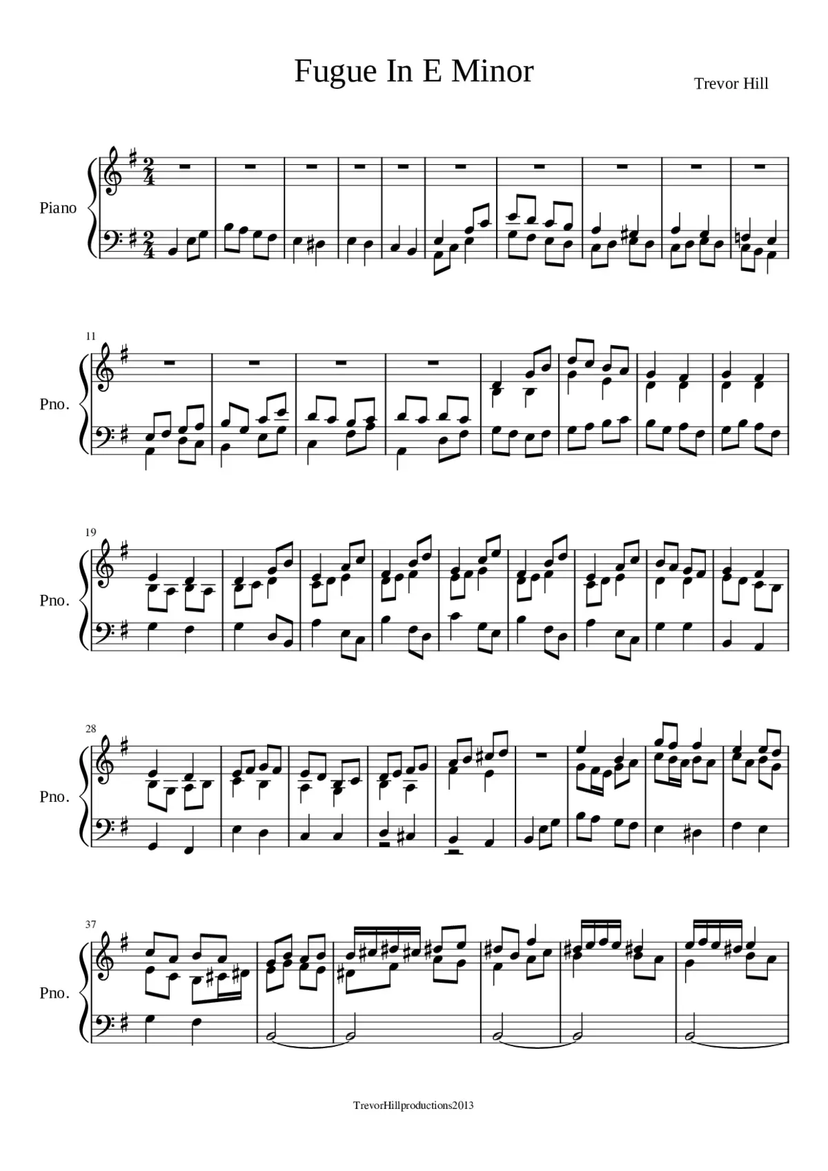 Fugue in e minor - Page 1