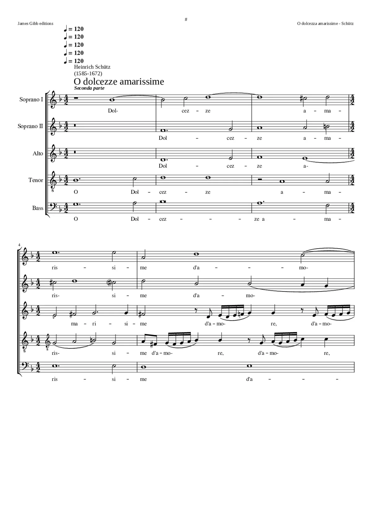 O dolcezze amarissime SWV2 (2nda parte of O primavera) - Page 1