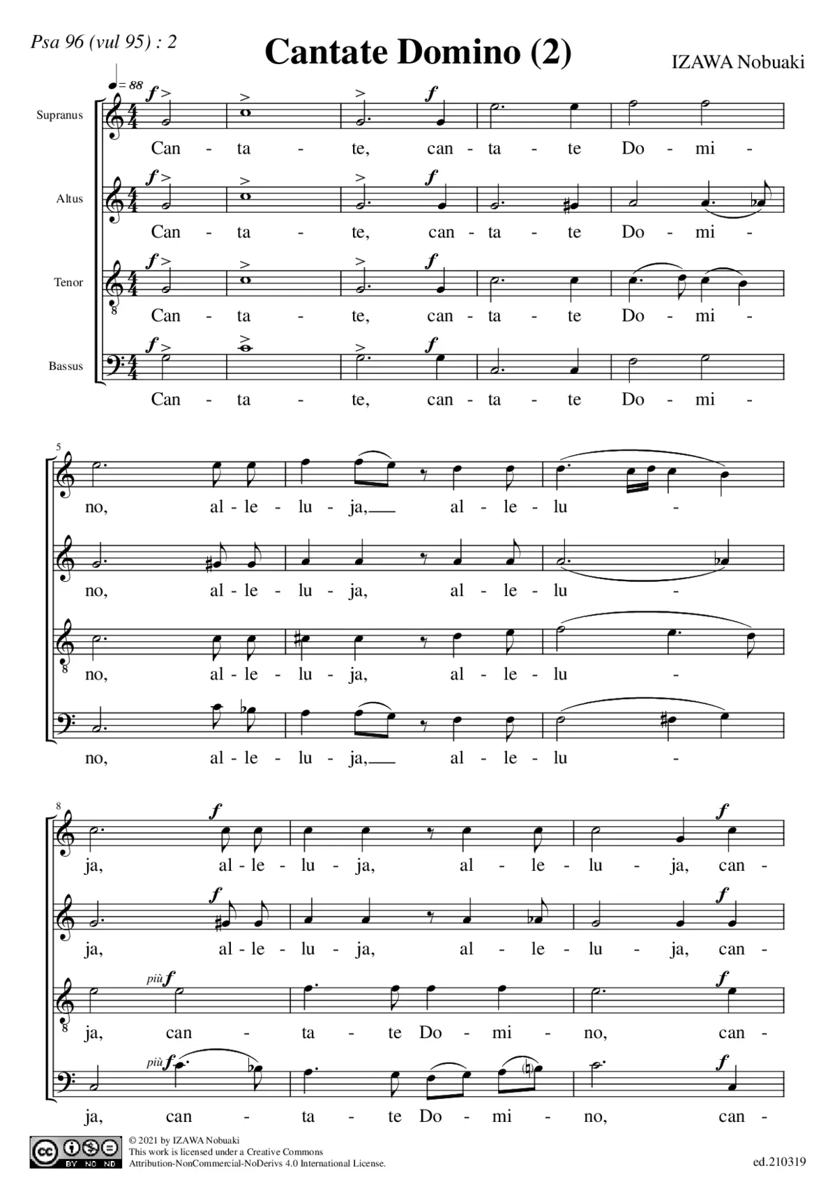 Cantate Domino (2) - Page 1