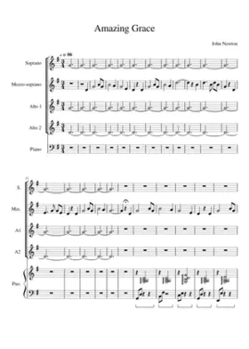 Amazing Grace (vocals with piano)