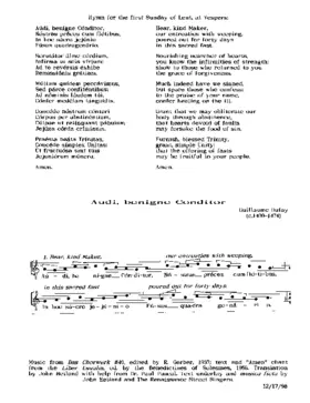 Audi, benigne Conditor