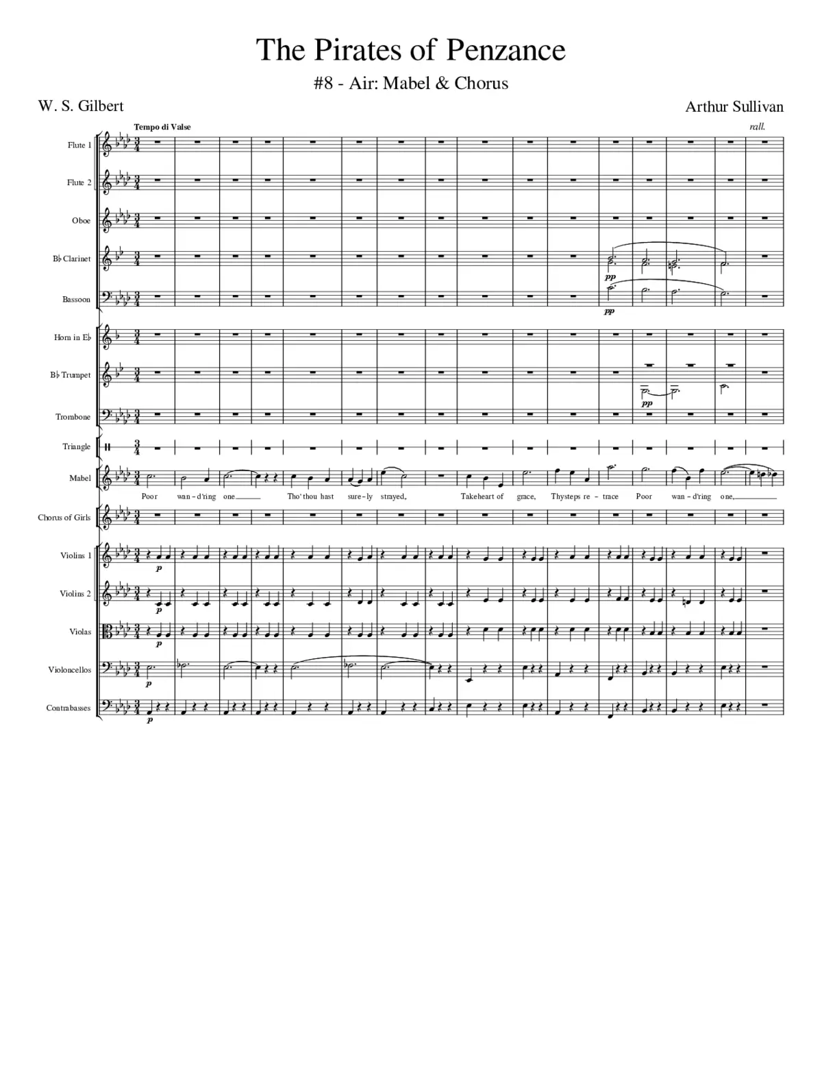 The Pirates of Penzance - 8 (Air: Mabel & Chorus) - Page 1