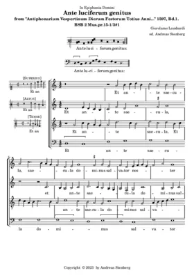 Ante luciferum genitus