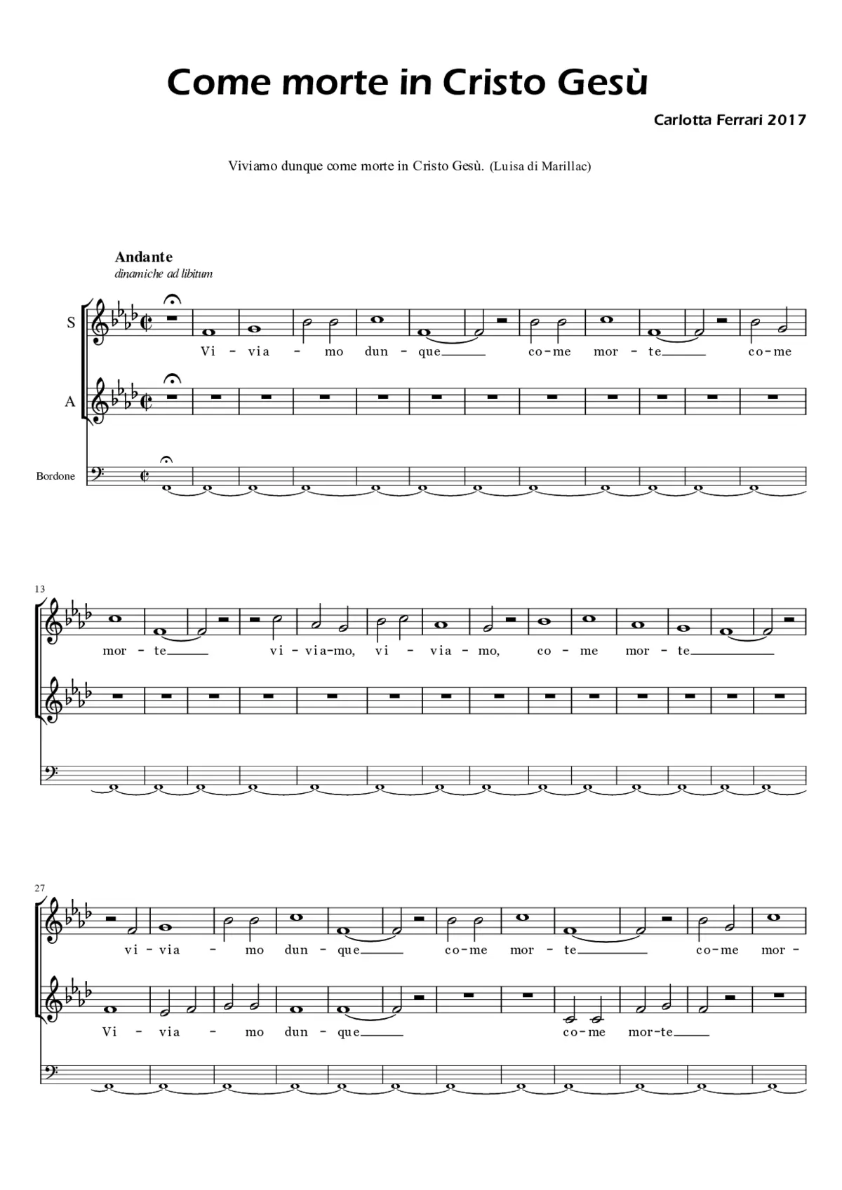 Come morte in Cristo Gesù - Page 1