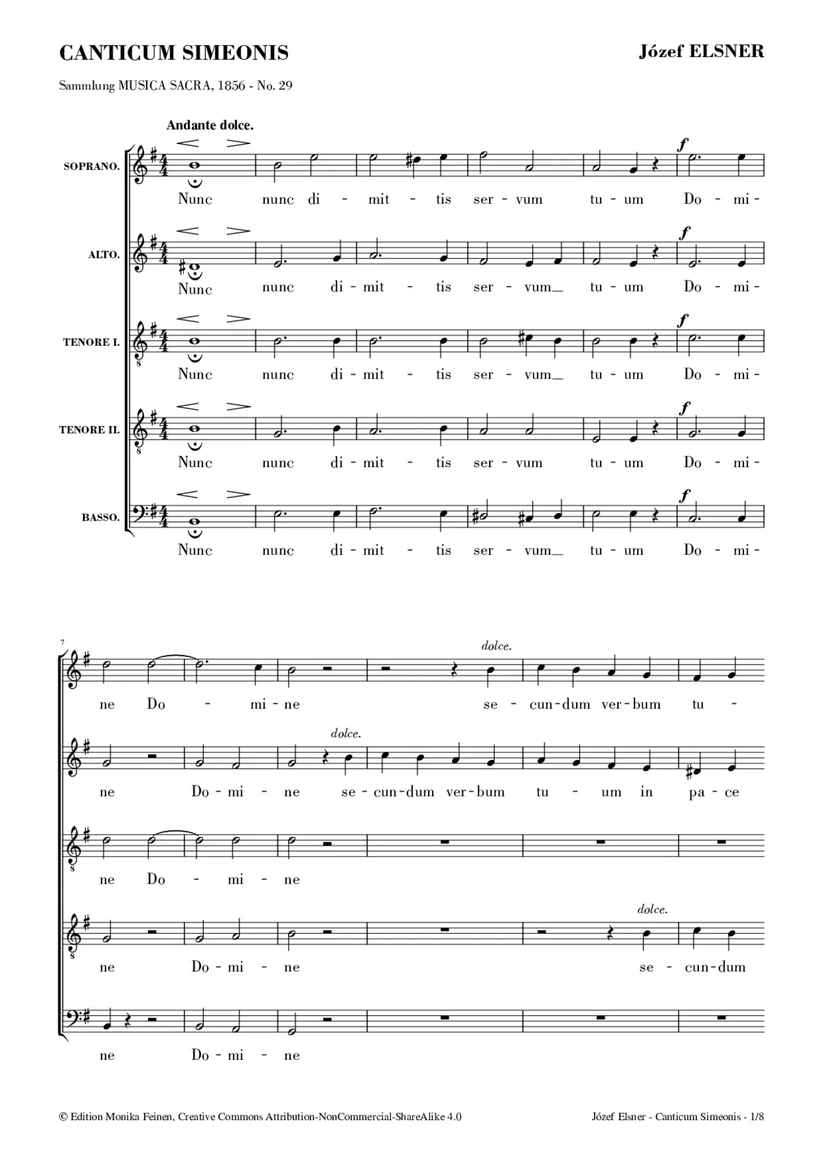 Canticum Simeonis - Page 1