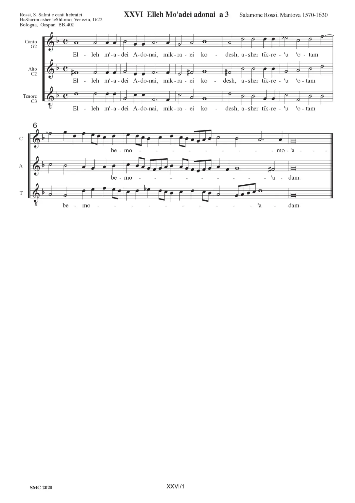 Elleh Mo'adei adonai - Page 1