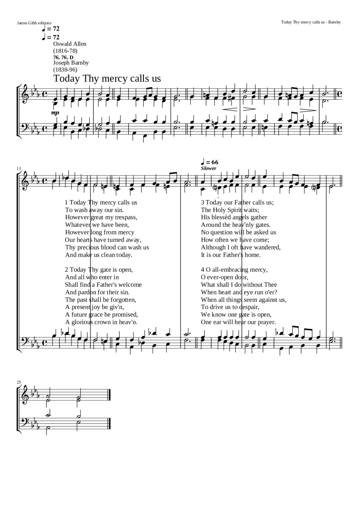 Today Thy mercy calls us - Page 1