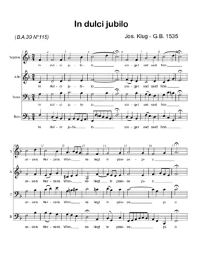 In dulci jubilo, BWV 368