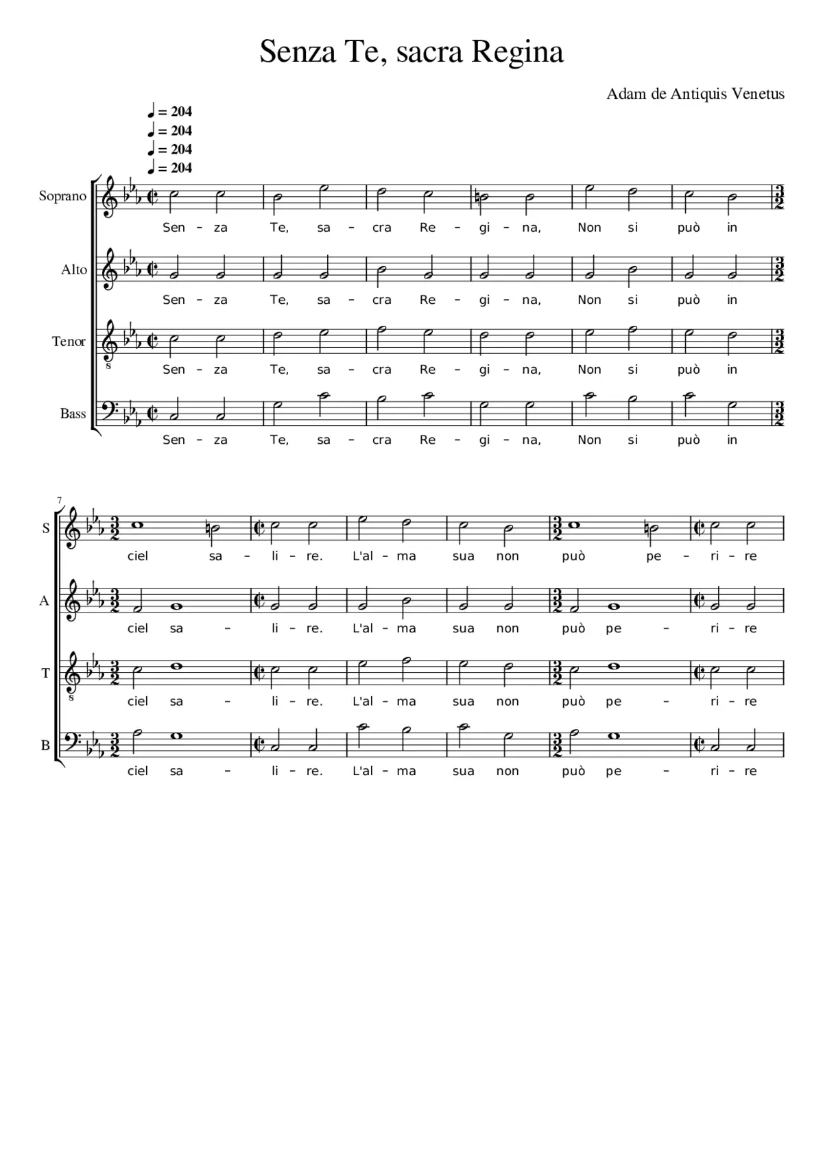 Senza Te sacra Regina - Page 1