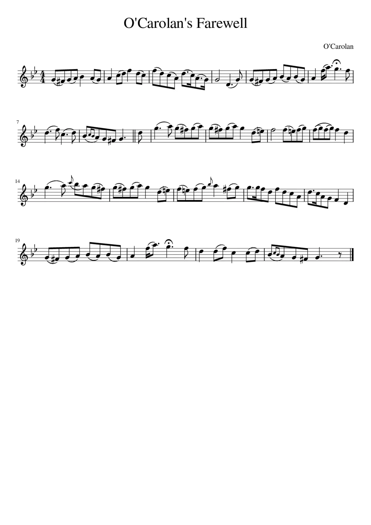 O'Carolan's Farewell - Page 1