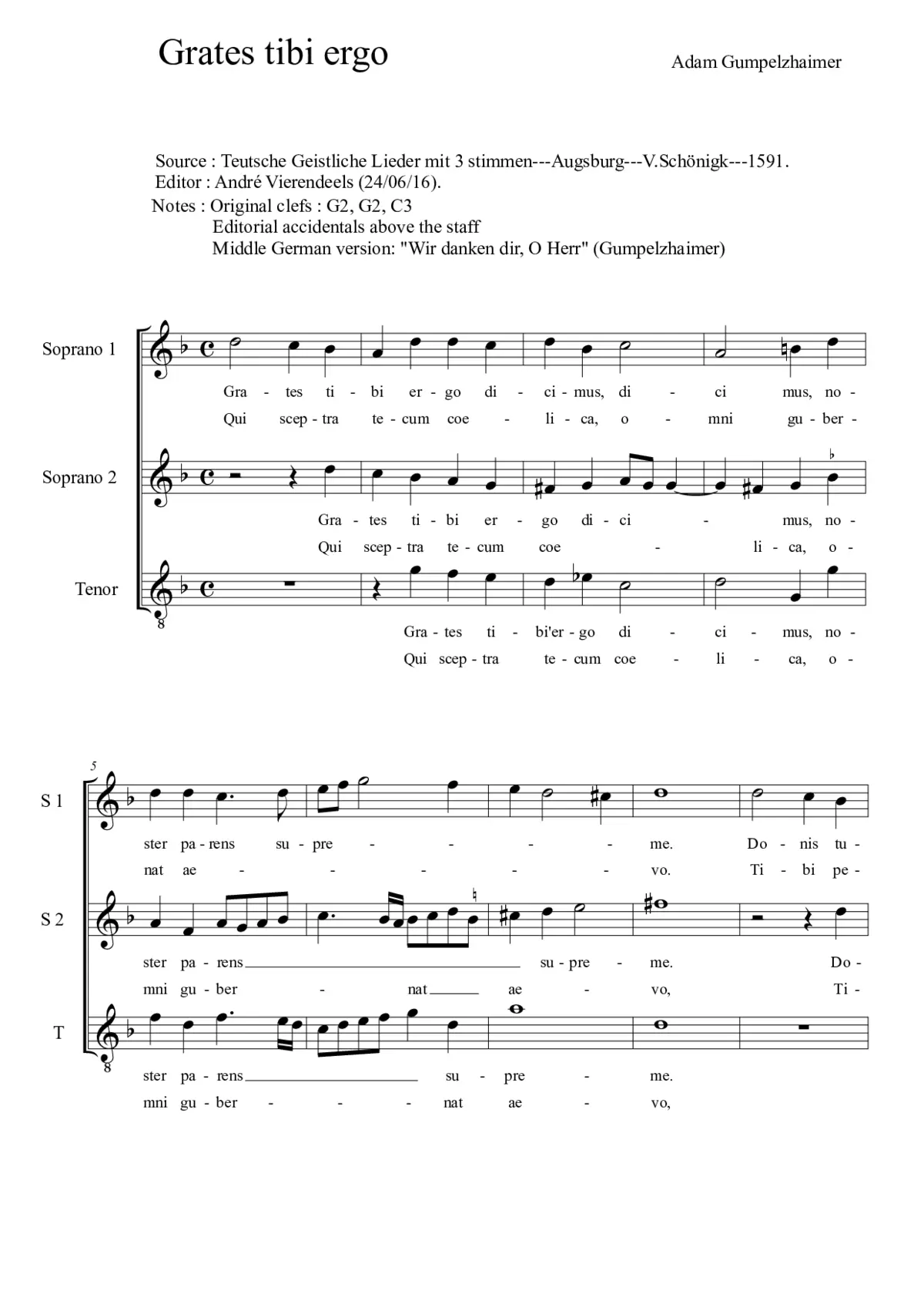 Grates tibi ergo dicimus - Page 1
