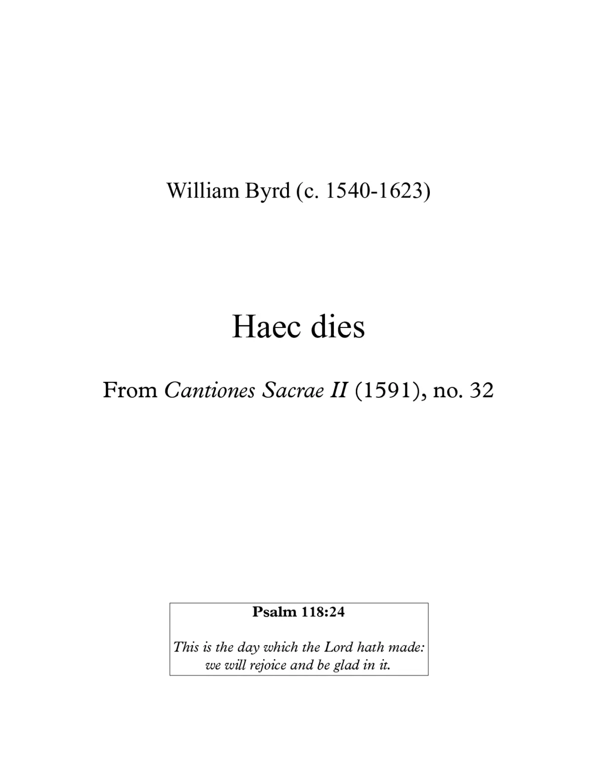Haec dies a 6 - Page 1