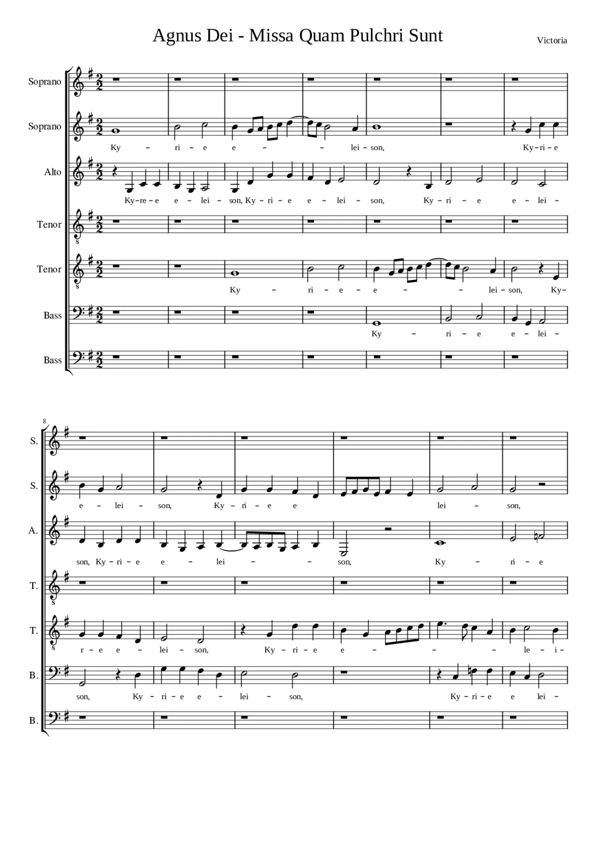 Missa Quam pulchri sunt - Page 1