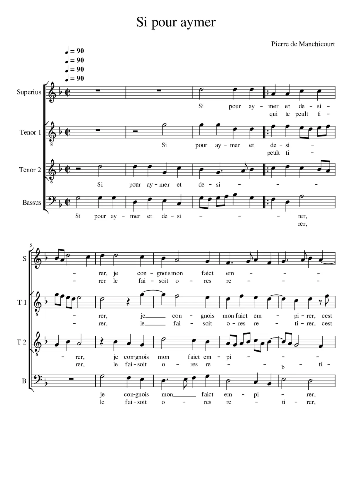 Si pour aymer - Page 1