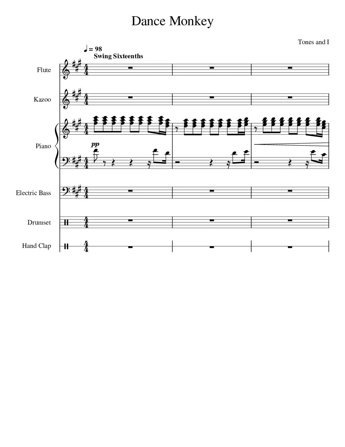 dance monkey - Page 1