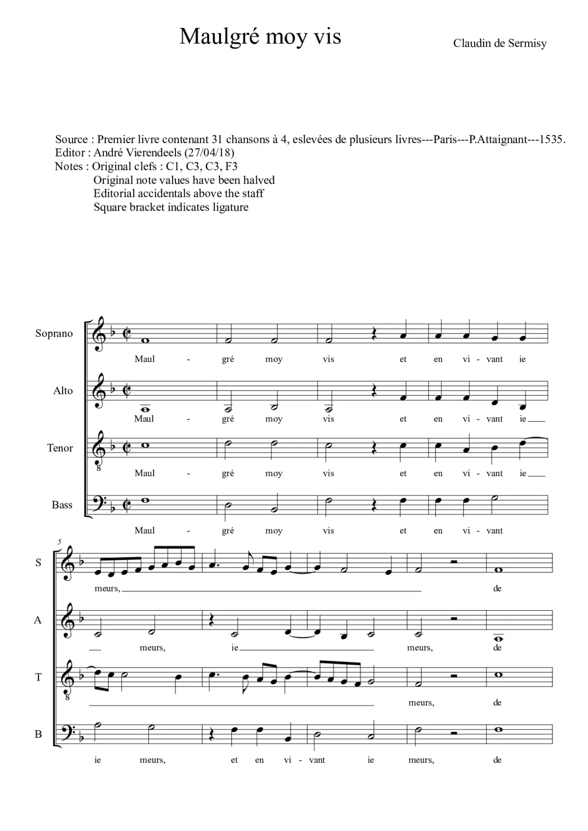 Maulgré moy vis - Page 1