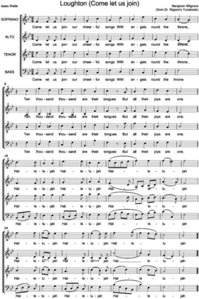 Come, let us join our cheerful songs