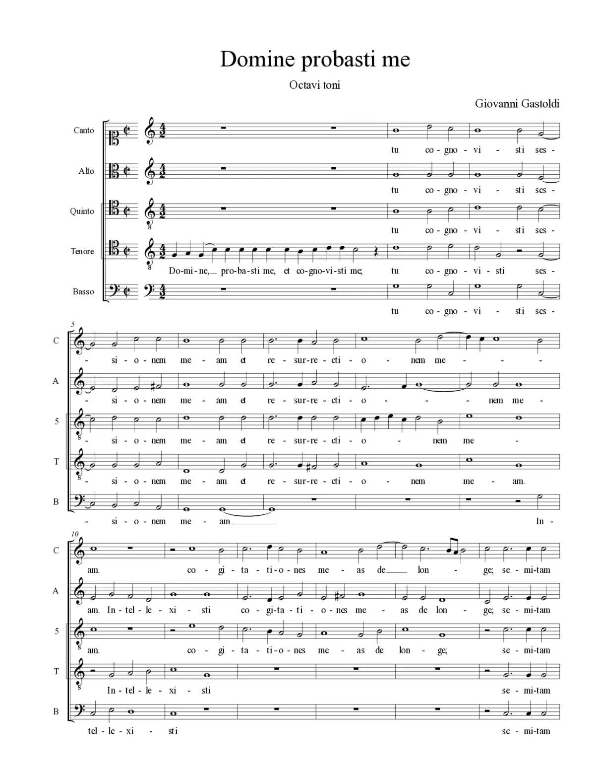 Domine probasti me - Page 1