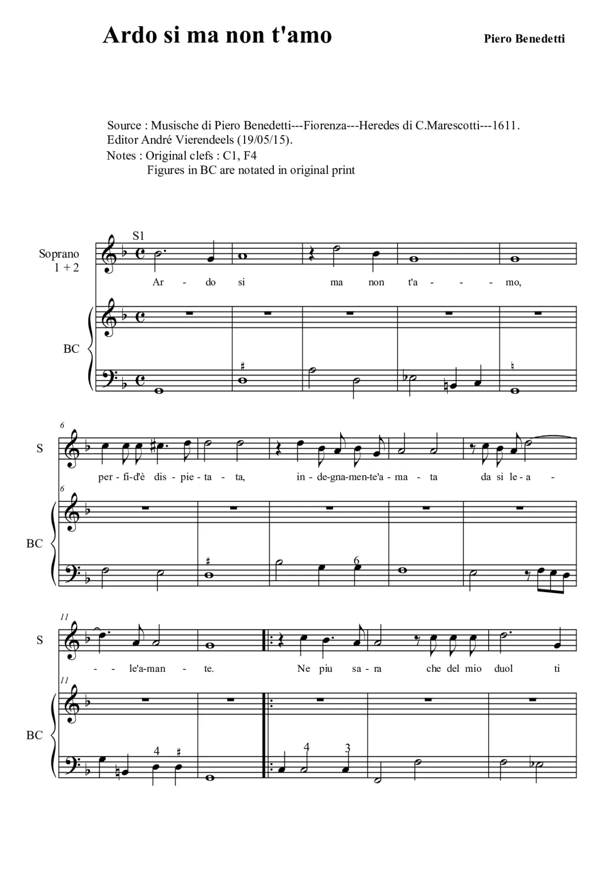 Ardo si ma non t'amo - Page 1