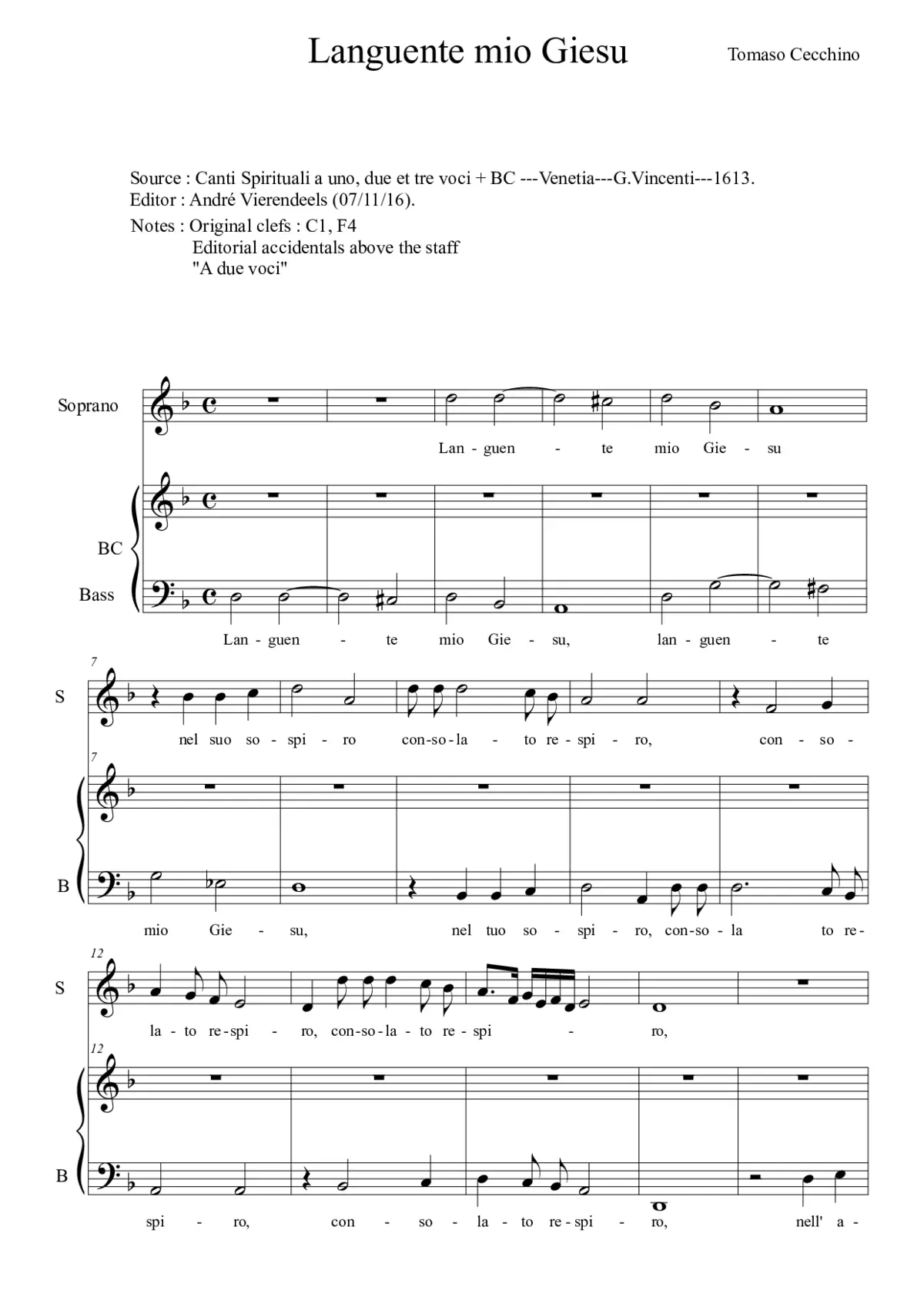 Languente mio Giesu - Page 1