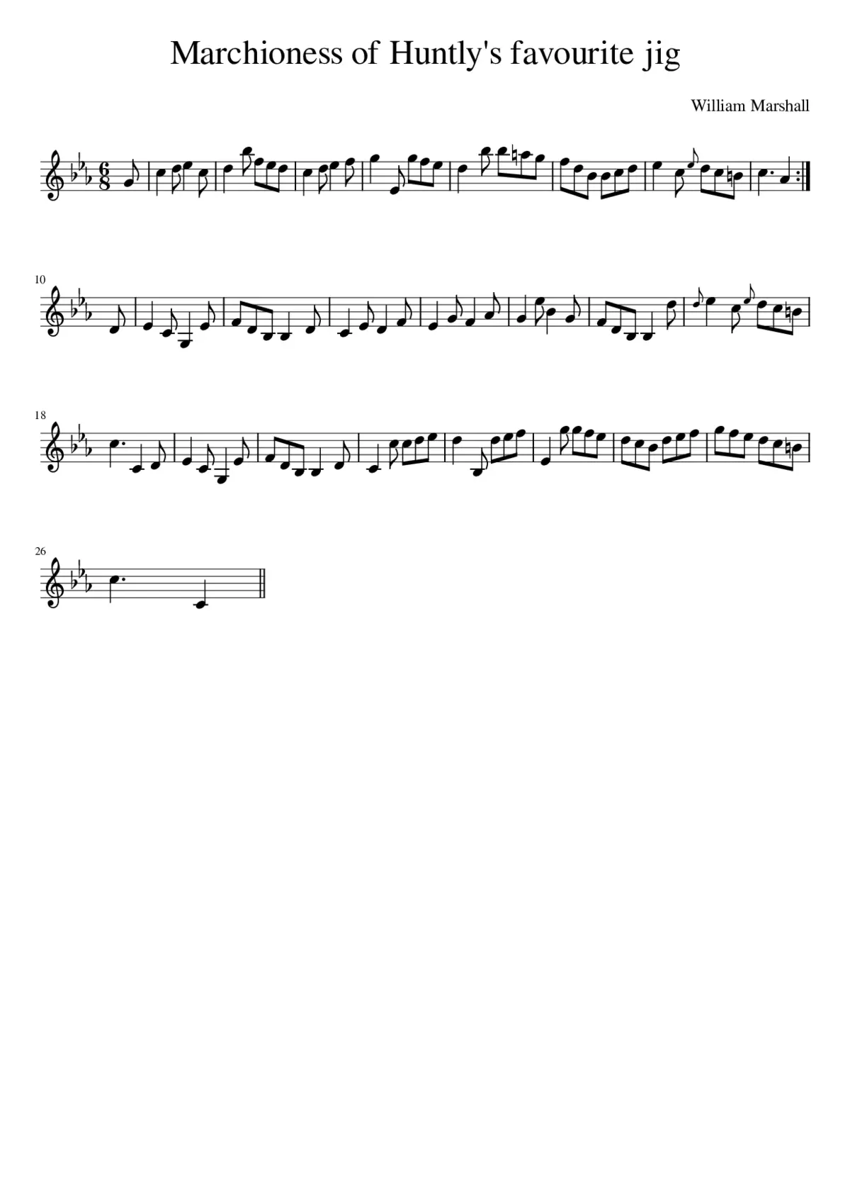 Marchioness of Huntly's favourite jig - Page 1